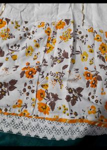 Floral Print Ethnic Gown
