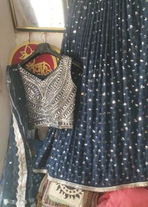Lehenga Choli Set Rama
