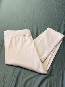 White Ribbed Leggings