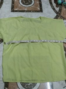Unused Crop Top Pale Yellow