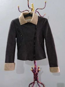 Faux Shearling Biker Jacket