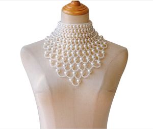 Handmade Faux Pearl Choker Necklace