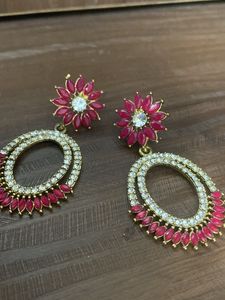 Red &amp; White Earrings