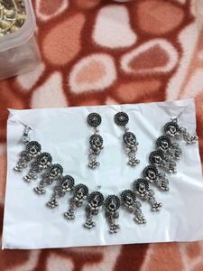 Oxidized Silver Necklace Set