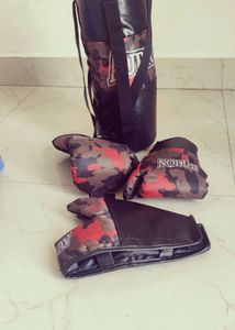 Boxing Bag & Gloves Set