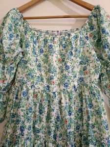 Unused White Floral Dress