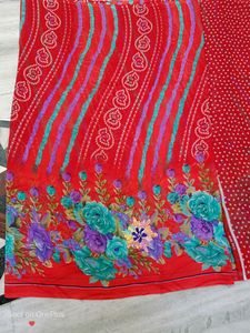 Premium Quality Bandhani Print New Saree