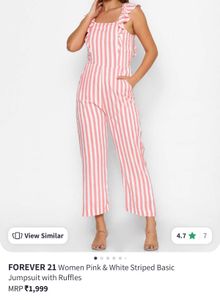 FOREVER 21 Striped jumpsuit
