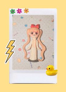 Vintage Anime Girl Figure with a Red Bow 🎀