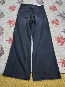 Charcoal Wide Jeans