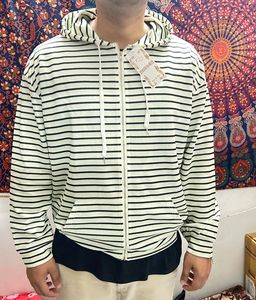 Striped Zip-Up Hoodie