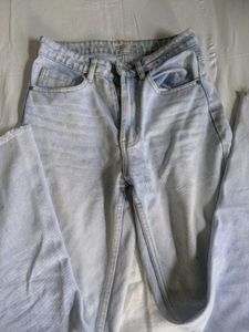 Light Blue Flared Denim Jeans