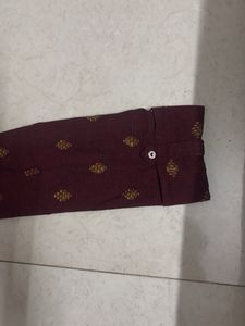 Maroon &amp; Gold Print Tunic Dress