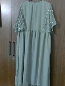 Plus Size Grey Colour Party Dress