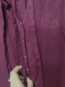 Bossini Burgundy Blouse/ Office wear