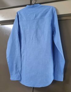 Light Blue Long Sleeve Kurta Shirt