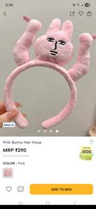Pink Bunny Hair Hoop
