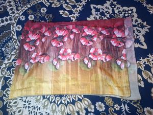 Printed Maroon & Yellow Dupatta