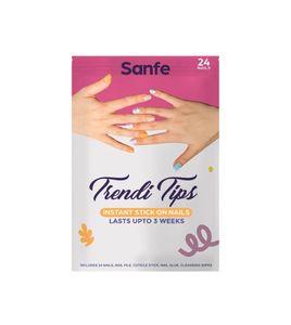 Sanfe Instant Round Press On Nails (French Tip)