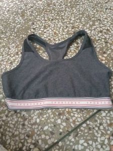 Gray Sports Bra