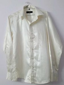 Elegant off White Satin Shirt