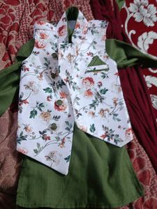 Floral Print Boys Ethnic Set