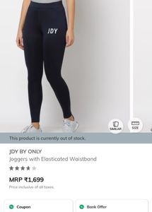 Jdy Navy Blue Track Pants 28 size