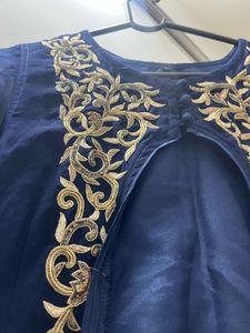 Party Wear Gown With Heavy Shrug
