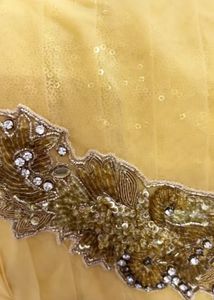 Golden Beautiful Zariwork Gown
