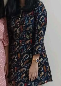 Navy Blue Kurta With Peacock Print!!