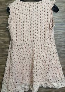Blush Tailored Eyelet Top