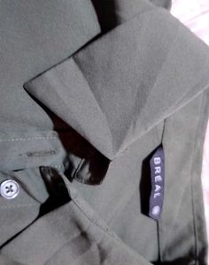 Olive Green Button-Up Shirt