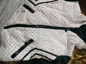 Stylish Polka Dot Puffer Jacket