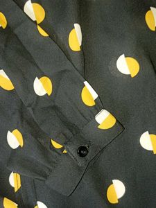 Vintage Polka Dot Top with Front Bow 🎀