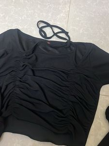 Chic Black Long Sleeve Top