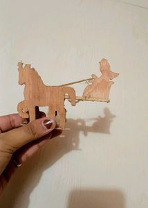 Wooden Horse 🐎 Chariot showpiece