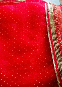 2 Red Colored Mata Chunri/Dupatta/Stall