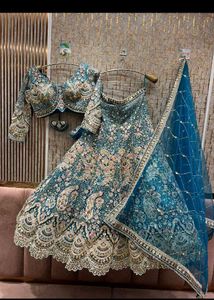 Elegant Teal Lehenga Choli Set