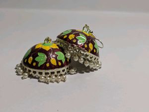 New Big Size Meenakari Jhumkas Rs 199 Each Pair
