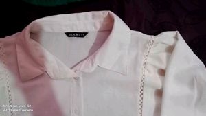 (Zudio) White 🤍 Lose Stylish Crop Top