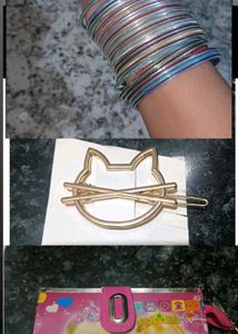 Purse, Bangal And Hair Pin (Combo)