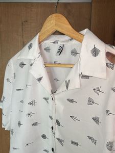 Zara White Patterned Shirt