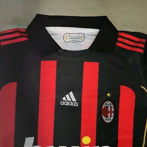 AC Milan Long Sleeve Jersey Size M Embroidery