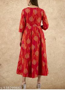 Elegant Red Printed Kurta