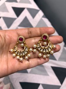 Elegant Pearl &amp; Stone Earrings