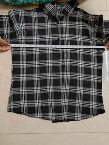 Black Shirts for Women Plaid Flannel Shirt