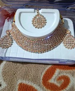 Necklace Set With Maang Tikka For Wedding Party