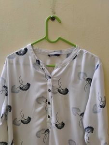 Zudio White Rayon Kurta