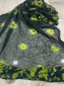 Green Printed Dupatta