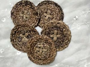 Bananna Fibre Tea Coaster (5 Pc)